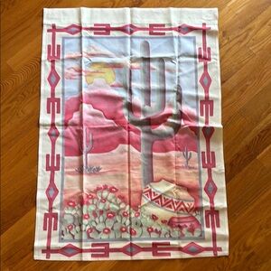 Southwestern Cactus Print House Flag